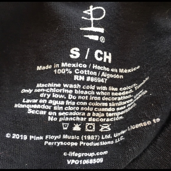 PINK FLOYD concert crop T-shirt small - Picture 3 of 3